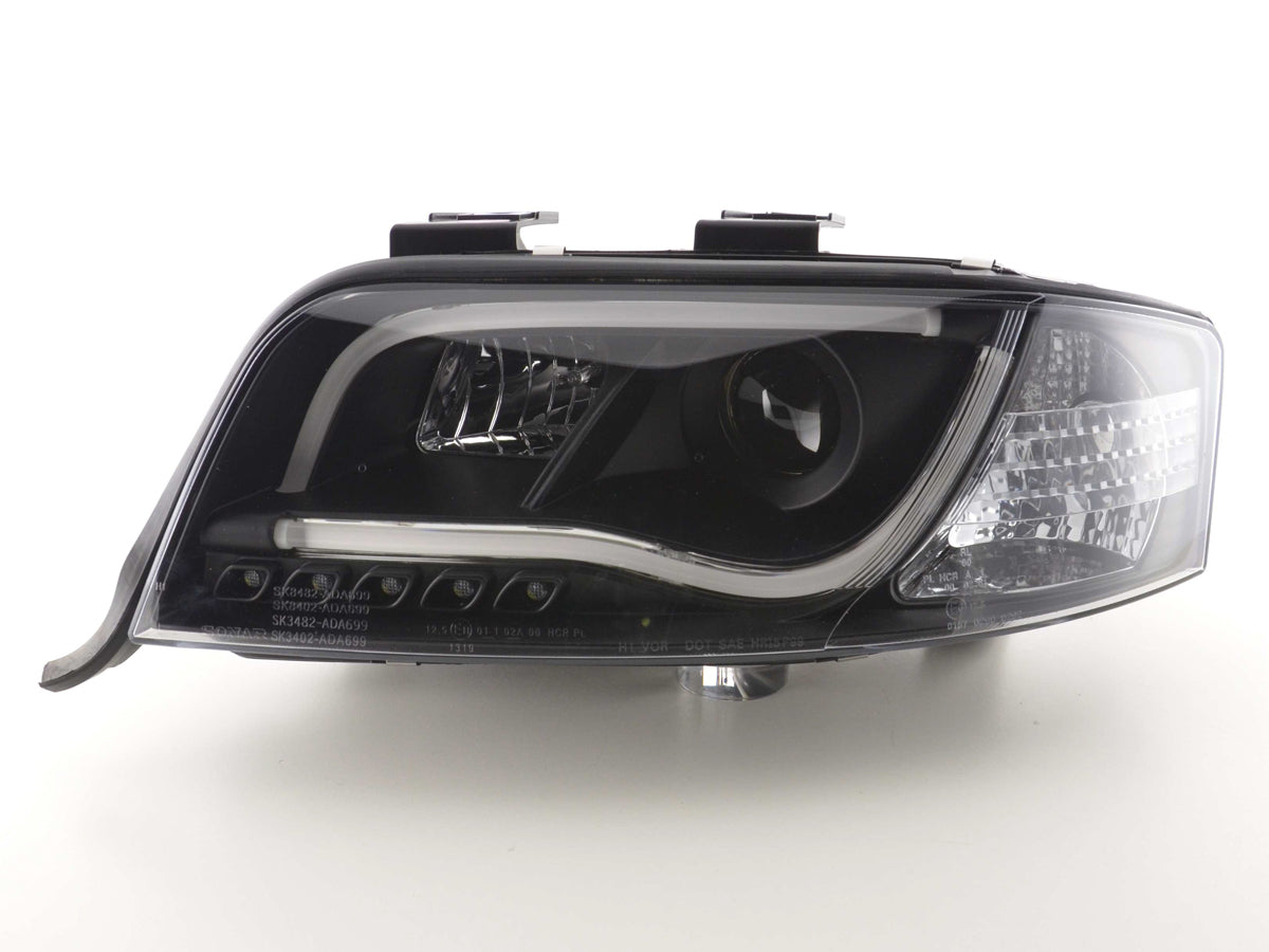 Scheinwerfer Set Daylight LED Tagfahrlicht Audi A6 Typ 4B 01-04 schwarz Scheinwerfer Set Daylight LED Tagfahrlicht Audi A6 Typ 4B 01-04 schwarz